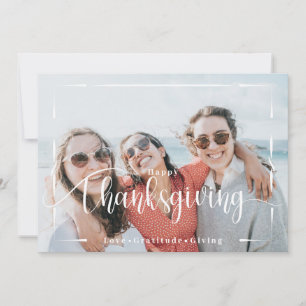 Thanksgiving fotominimalist feestdagenkaart