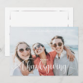 Thanksgiving fotominimalist feestdagenkaart (Voorkant / Achterkant)