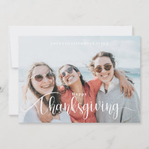 Thanksgiving fotominimalist feestdagenkaart