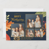  Thanksgiving Foto's uit de 4-reeks blauw Kaart (Voorkant)