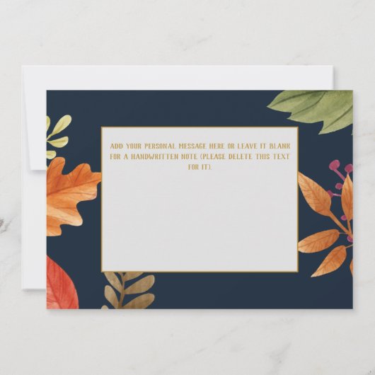  Thanksgiving Foto's uit de 4-reeks blauw Kaart (Achterkant)