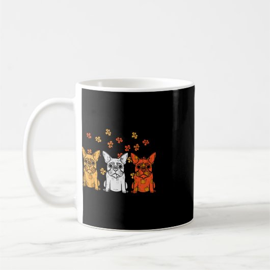 Thanksgiving Franse Bulldog Herfst Frenchie Dog Ma Koffiemok (Links)