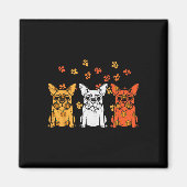 Thanksgiving Franse Bulldog Herfst Frenchie Dog Ma Magneet (Voorkant)