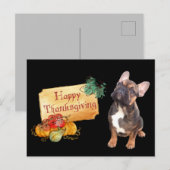 Thanksgiving Französische Bulldogge French Bulldog Briefkaart (Voorkant / Achterkant)