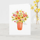 Thanksgiving Fresh Flowers Religious Greeting Card Kaart (Gele Bloem)