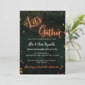 Thanksgiving Friendsgiving bewerkbare uitnodiging (Staand voorkant)