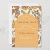 Thanksgiving Friendsgiving Diner Bloemen Custom Kaart (Voorkant)