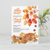 Thanksgiving Friendsgiving Diner Herfst Turkije Kaart (Staand voorkant)