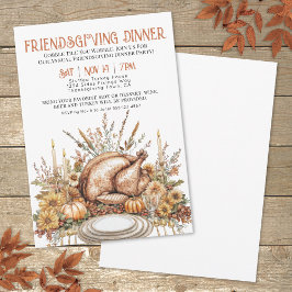 Thanksgiving Friendsgiving Diner Kaart