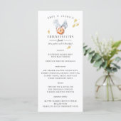 Thanksgiving Friendsgiving Diner Menu (Staand voorkant)