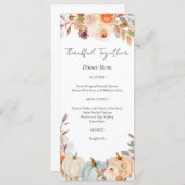 Thanksgiving Friendsgiving Diner Menu (Voorkant / Achterkant)