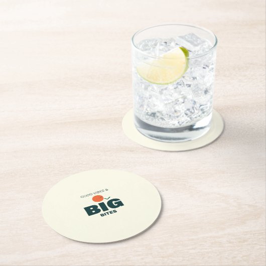 Thanksgiving/Friendsgiving Dinner Coaster Ronde Kartonnen Onderzetter (Insitu)