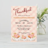 Thanksgiving Friendsgiving Dinner Custom Kaart (Staand voorkant)