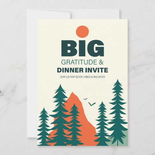 Thanksgiving/Friendsgiving Dinner Invitation Card Save The Date (Voorkant)