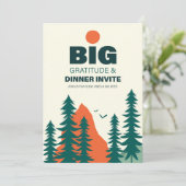 Thanksgiving/Friendsgiving Dinner Invitation Card Save The Date (Staand voorkant)