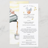 Thanksgiving Friendsgiving Dinner Menu (Voorkant / Achterkant)