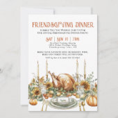 Thanksgiving Friendsgiving Dinner Party Kaart (Voorkant)