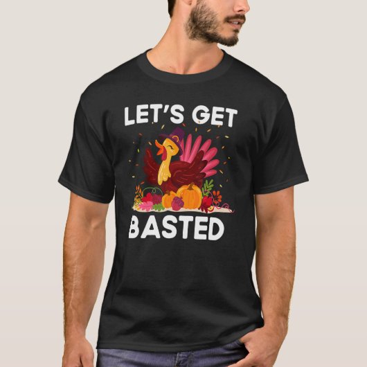Thanksgiving Friendsgiving Fall Humour Basted T-shirt (Voorkant)