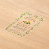 Thanksgiving Friendsgiving Party Pompoen Pie Funny Acryl Uitnodigingen (Laagn)