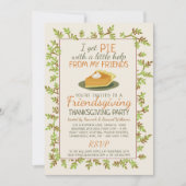Thanksgiving Friendsgiving Party Pompoen Pie Funny Kaart (Voorkant)