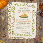 Thanksgiving Friendsgiving Party Pompoen Pie Funny Kaart