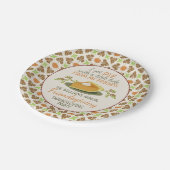 Thanksgiving Friendsgiving Party Pumpkin Pie Funny Papieren Bordje (Gekanteld)