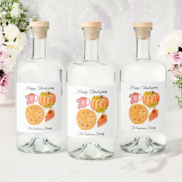 Thanksgiving Friendsgiving Pumpkin Spice Latte Likeurfles Etiket