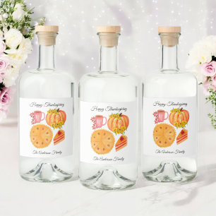 Thanksgiving Friendsgiving Pumpkin Spice Latte Likeurfles Etiket