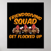 Thanksgiving Friendsgiving Squad Turkije Vrienden  Poster (Voorkant)