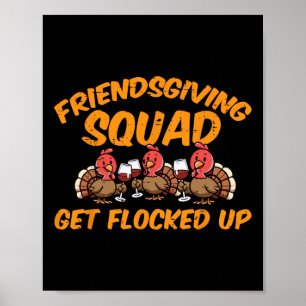 Thanksgiving Friendsgiving Squad Turkije Vrienden  Poster