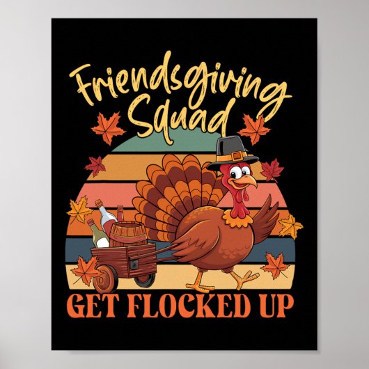 Thanksgiving Friendsgiving Squad wordt opgeslokt d Poster (Voorkant)