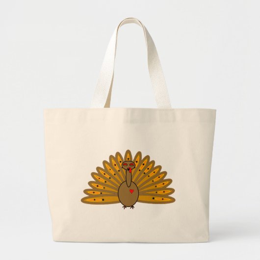 Thanksgiving Friendsgiving Turkey Grote Tote Bag (Voorkant)