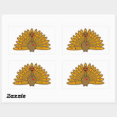 Thanksgiving Friendsgiving Turkey Rechthoekige Sticker (Vel)