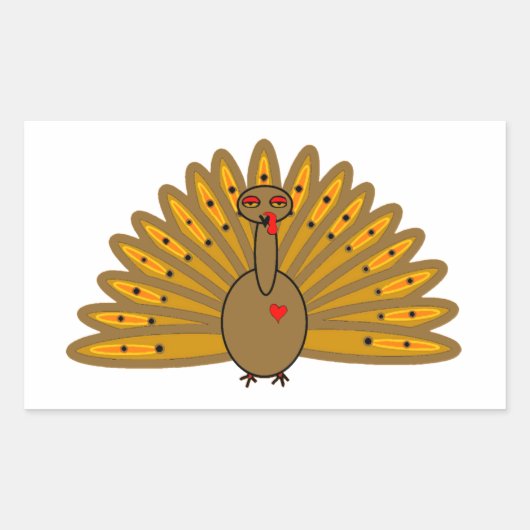 Thanksgiving Friendsgiving Turkey Rechthoekige Sticker (Voorkant)