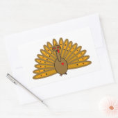 Thanksgiving Friendsgiving Turkey Rechthoekige Sticker (Envelop)