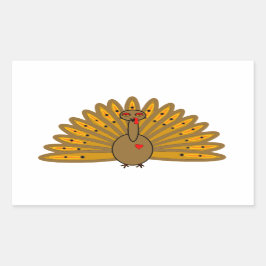 Thanksgiving Friendsgiving Turkey Rechthoekige Sticker