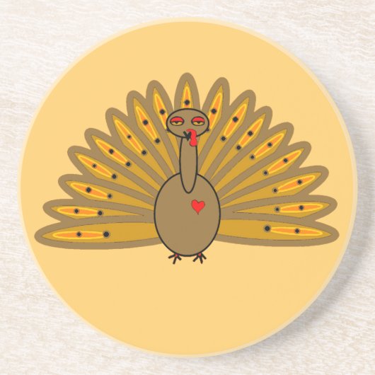 Thanksgiving Friendsgiving Turkey Zandsteen Onderzetter (Voorkant)