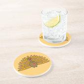 Thanksgiving Friendsgiving Turkey Zandsteen Onderzetter (Zijkant)