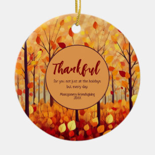 Thanksgiving Friendsgiving viering aandenken Keramisch Ornament