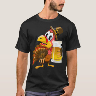Thanksgiving Funny Beer Turkije T-shirt