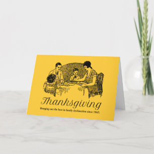 Thanksgiving Funny Family Dinners Feestdagen Kaart