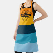 Thanksgiving Funny Modern Stripe gepersonaliseerd Schort (Insitu)