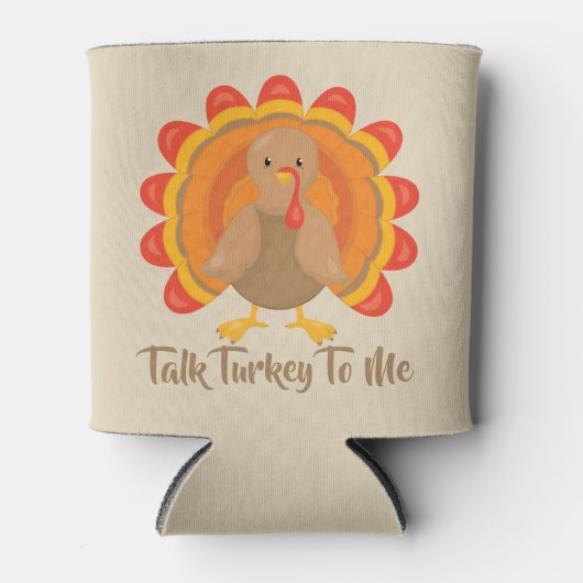 Thanksgiving Funny praat Turkije tegen mij Blikjeskoeler (Voorkant)