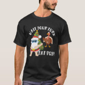 Thanksgiving Funny Santa Turkey Fat Boy T-shirt (Voorkant)