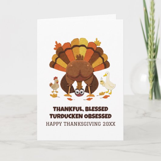 Thanksgiving Funny Turducken Kaart (Voorkant)