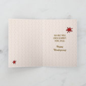 Thanksgiving Funny Turkey Feestdagen Kaart (Binnen)