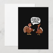 Thanksgiving Funny Turkey Kaart (Voorkant / Achterkant)
