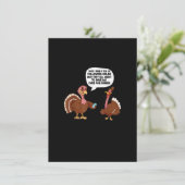Thanksgiving Funny Turkey Kaart (Staand voorkant)