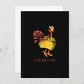 Thanksgiving Funny Turkey Markt Taco Thanksgi Kaart (Voorkant / Achterkant)