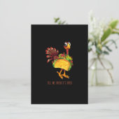 Thanksgiving Funny Turkey Markt Taco Thanksgi Kaart (Staand voorkant)